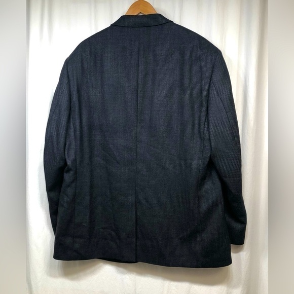 Jean Paul Germain Tweed Navy Blue Blazer Sport Coat Wool Blend Mens 50R - Picture 4 of 16